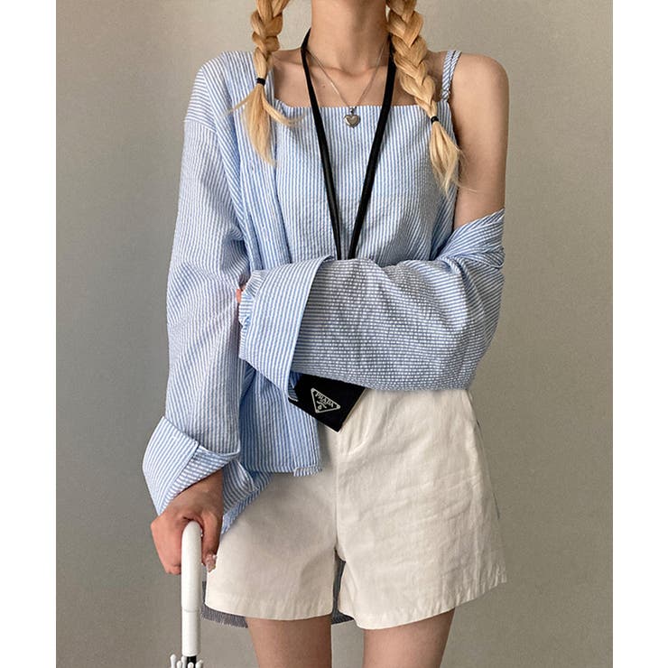 シャツ＆キャミ アンサンブル ストライプ | Riff | 詳細画像14 