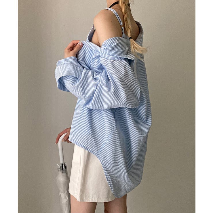 シャツ＆キャミ アンサンブル ストライプ | Riff | 詳細画像18 