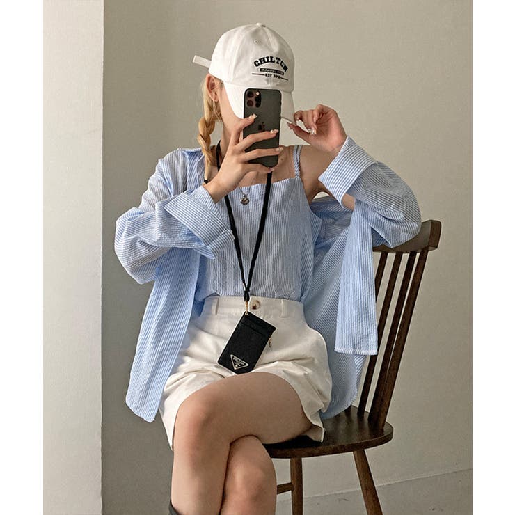 シャツ＆キャミ アンサンブル ストライプ | Riff | 詳細画像20 