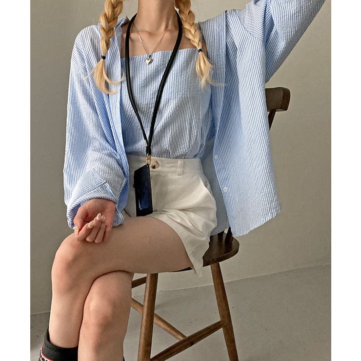 シャツ＆キャミ アンサンブル ストライプ | Riff | 詳細画像21 