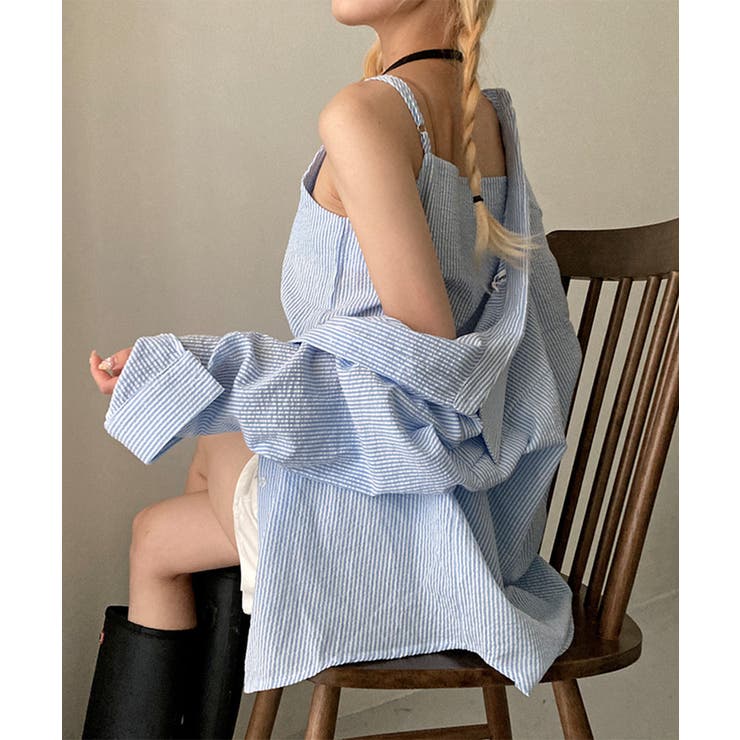 シャツ＆キャミ アンサンブル ストライプ | Riff | 詳細画像23 