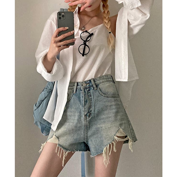 シャツ＆キャミ アンサンブル ストライプ | Riff | 詳細画像4 