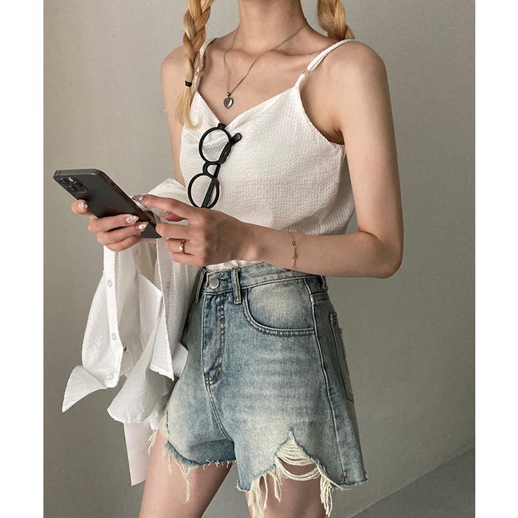 シャツ＆キャミ アンサンブル ストライプ | Riff | 詳細画像7 