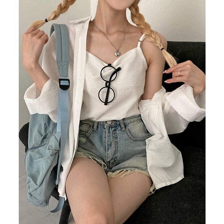 シャツ＆キャミ アンサンブル ストライプ | Riff | 詳細画像9 