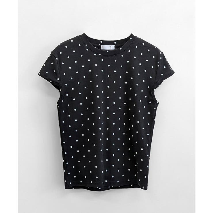 ドット柄ショートスリーブTシャツ フレンチスリーブ Tシャツ | Riff | 詳細画像11 