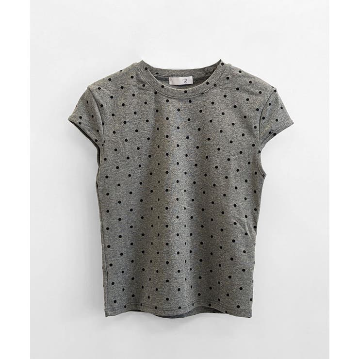 ドット柄ショートスリーブTシャツ フレンチスリーブ Tシャツ | Riff | 詳細画像13 