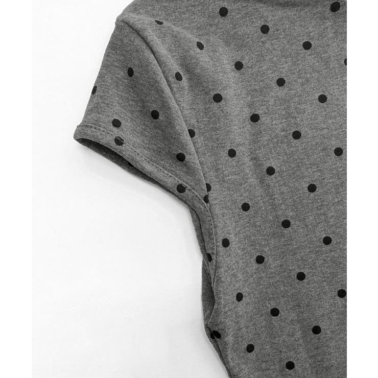 ドット柄ショートスリーブTシャツ フレンチスリーブ Tシャツ | Riff | 詳細画像18 