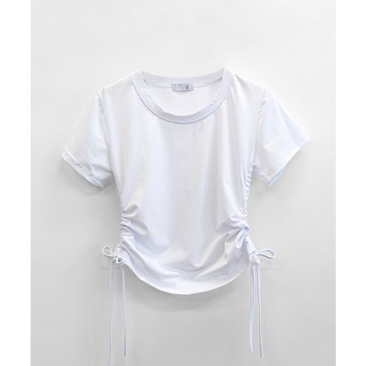 サイドシャーリングTシャツ 半袖 クロップド丈 | Riff | 詳細画像24 