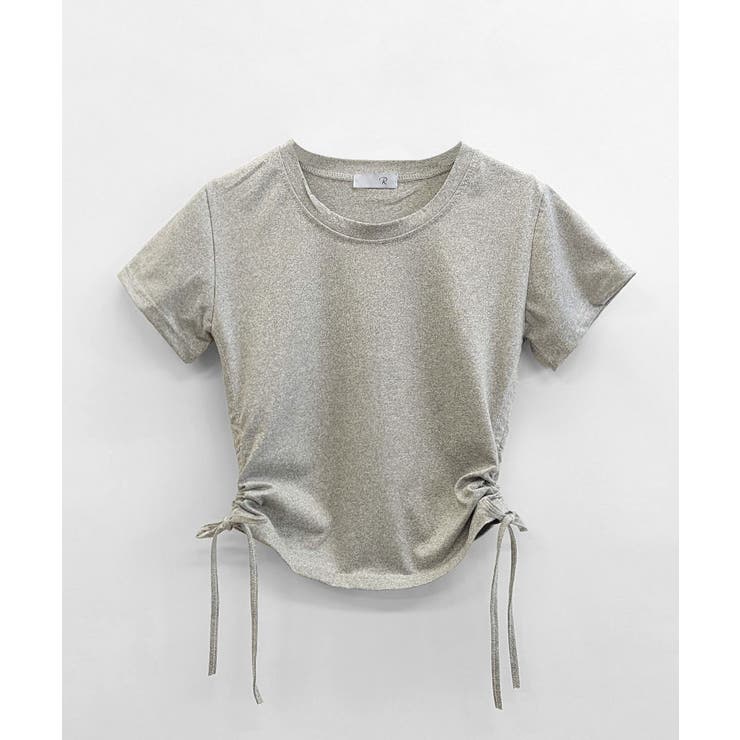 サイドシャーリングTシャツ 半袖 クロップド丈 | Riff | 詳細画像25 