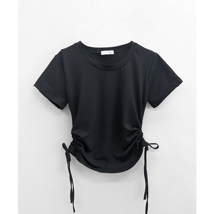 サイドシャーリングTシャツ 半袖 クロップド丈 | Riff | 詳細画像26 