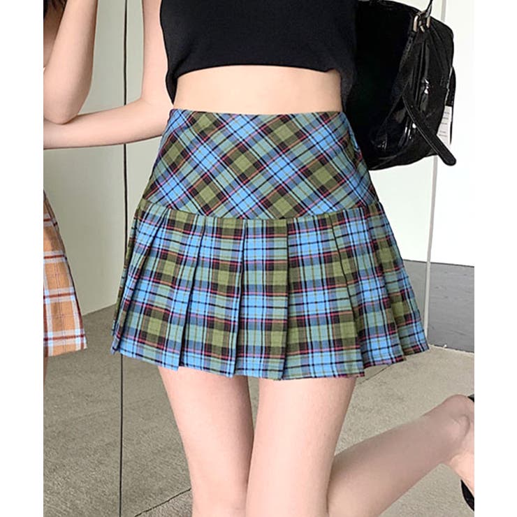 チェック柄ミニスカパン スリット入り ミニスカート | Riff | 詳細画像29 