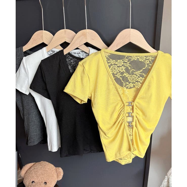 バックレースベルトTシャツ カップ付き パッド付き | Riff | 詳細画像3 