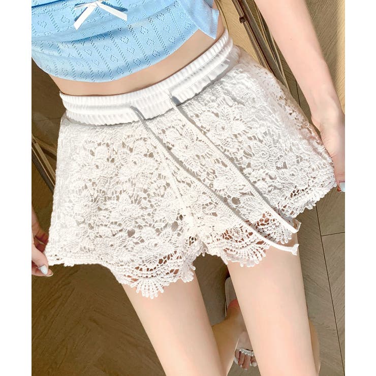 総レースショートパンツ クロシェ編み 短パン | Riff | 詳細画像28 