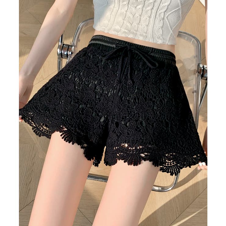 総レースショートパンツ クロシェ編み 短パン | Riff | 詳細画像8 