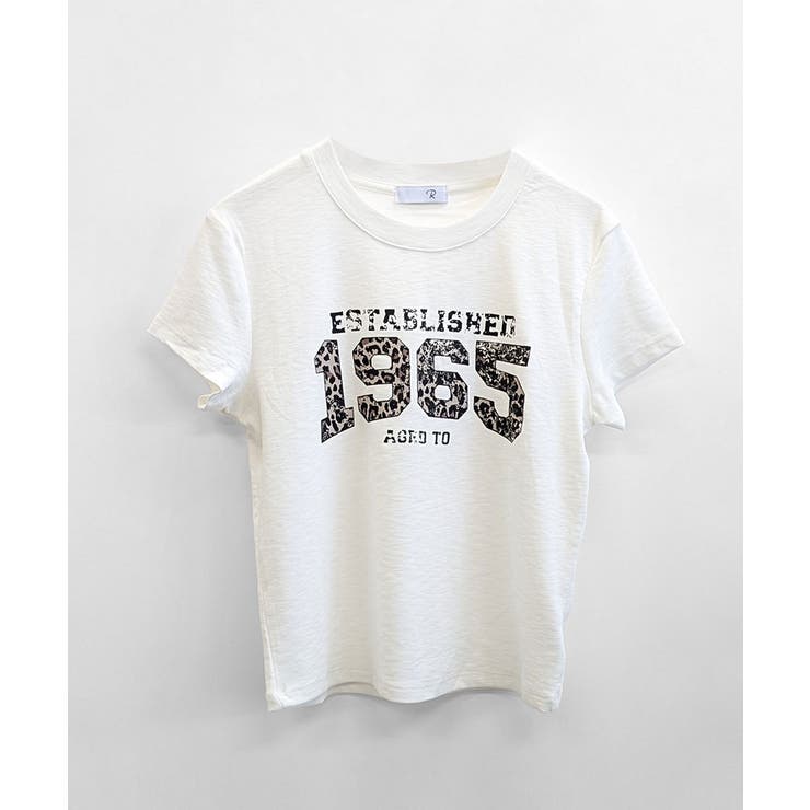 レオパード柄ナンバープリントTシャツ プリントT クルーネック | Riff | 詳細画像13 