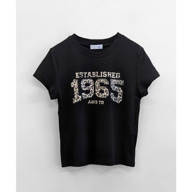 レオパード柄ナンバープリントTシャツ プリントT クルーネック | Riff | 詳細画像14 