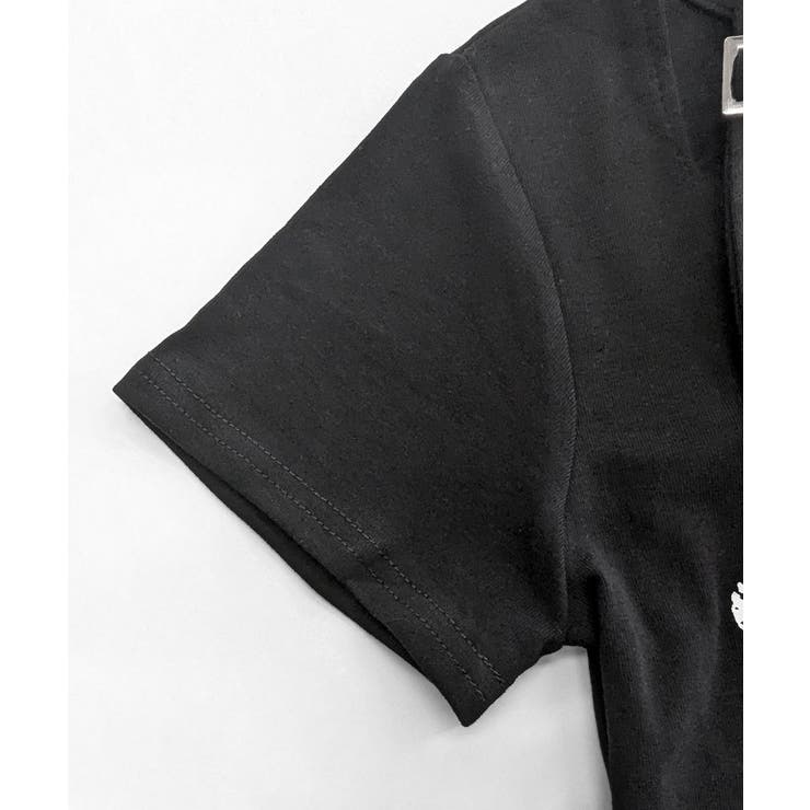 ベルトデザインプリントTシャツ ロゴプリント ショート丈 | Riff | 詳細画像18 
