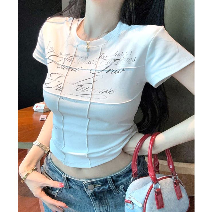 ロゴデザインTシャツ プリントT クルーネック | Riff | 詳細画像16 