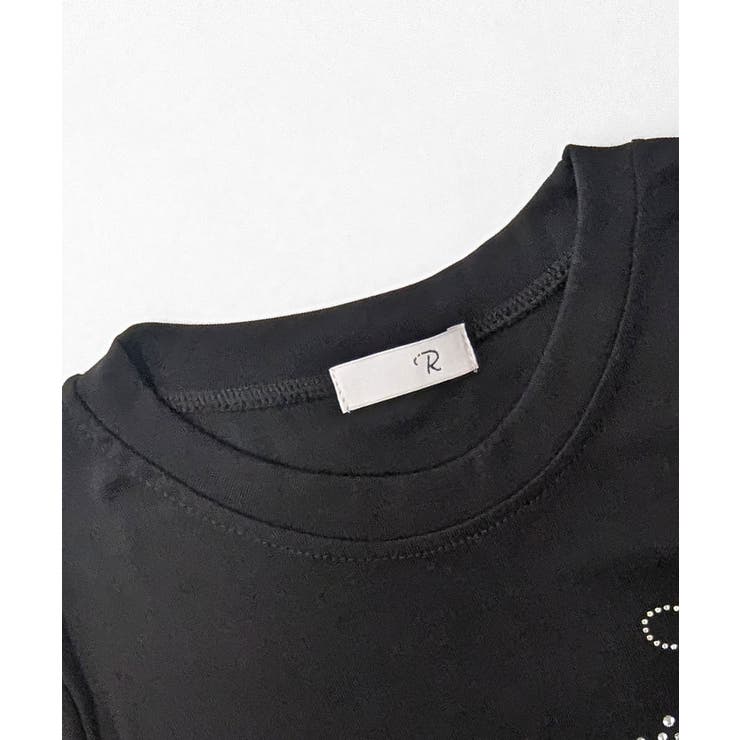 ラインストーンリボンデザイン裾レースTシャツ フリル ビジュー | Riff | 詳細画像27 
