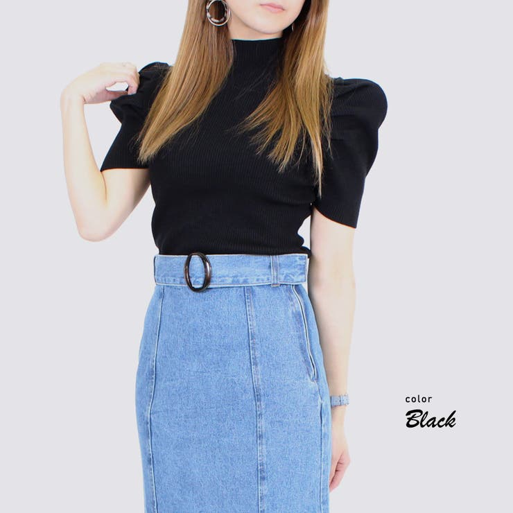 女性らしいフォルムを演出 パワショルトップス パワーショルダー[品番