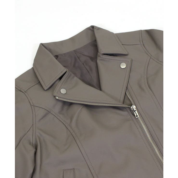 ベーシックライダースジャケット ダブルライダース フェイクレザー | Riff | 詳細画像15 