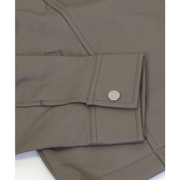 ベーシックライダースジャケット ダブルライダース フェイクレザー | Riff | 詳細画像16 