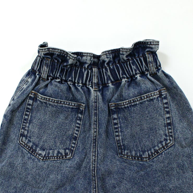 ウエストギャザーストレートパンツ ロングパンツ マムパンツ[品番