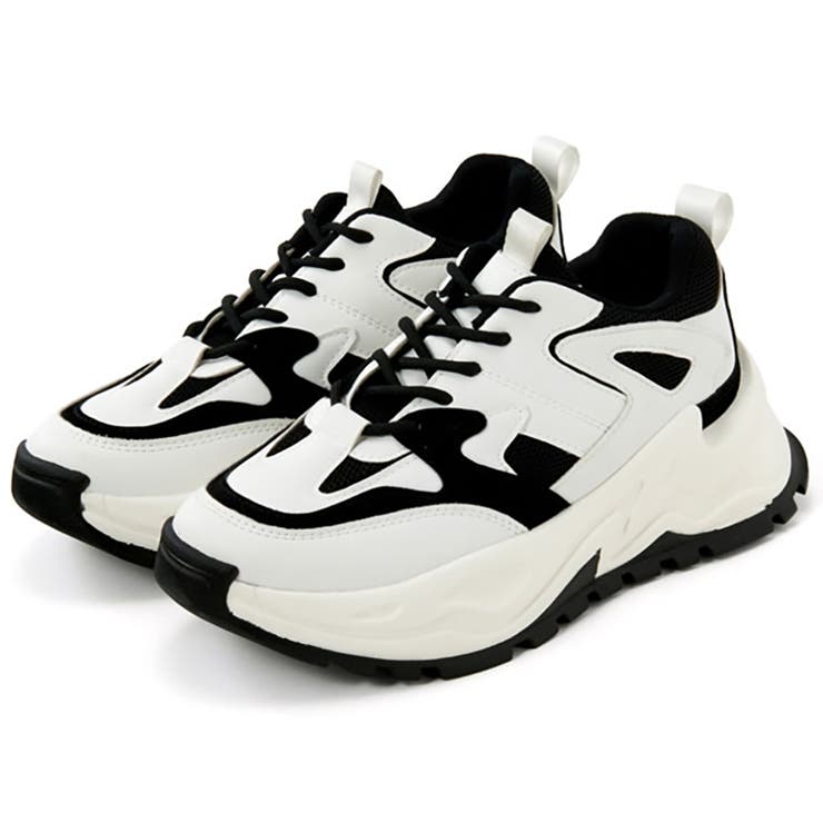 ブラック | バイカラー厚底スニーカー | Rim.z