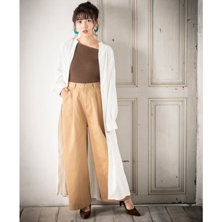 トロピカルロングスリット長袖ワンピース | Rim.z | 詳細画像2 