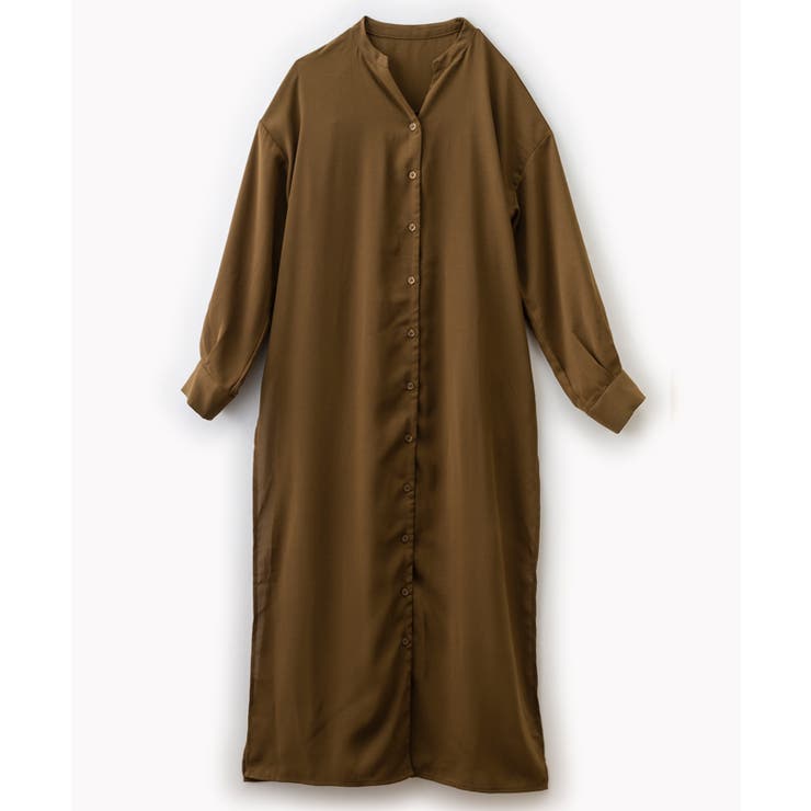 トロピカルロングスリット長袖ワンピース | Rim.z | 詳細画像3 