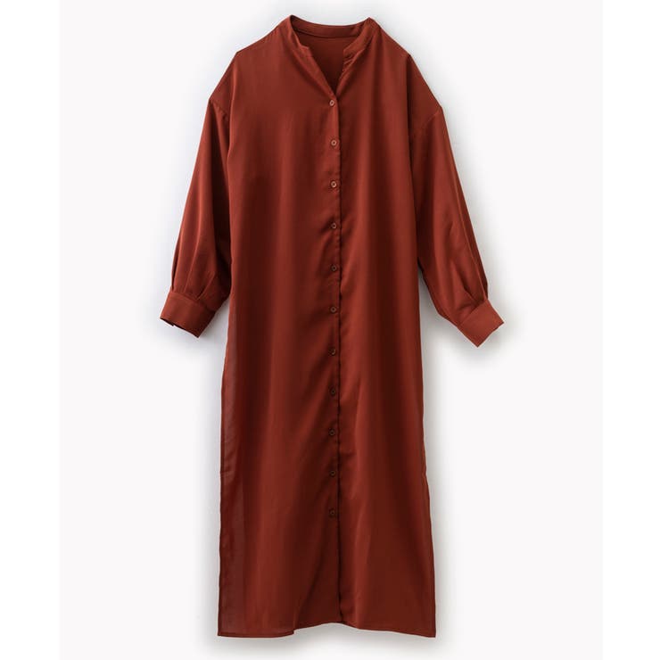 トロピカルロングスリット長袖ワンピース | Rim.z | 詳細画像7 