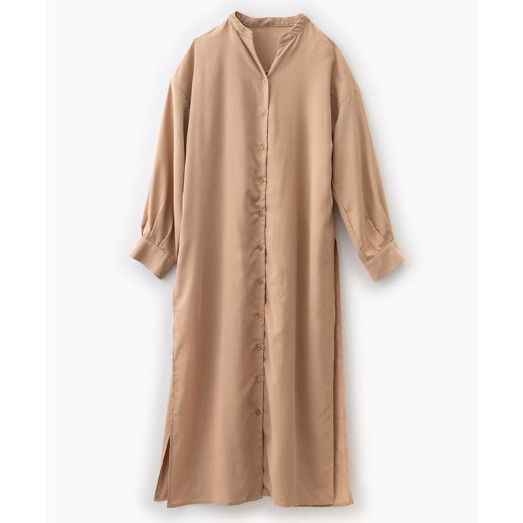 トロピカルロングスリット長袖ワンピース | Rim.z | 詳細画像8 