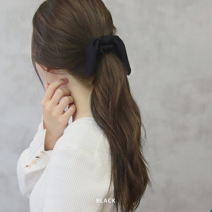 ヘアアクセサリーシュシュchouchouリボン くすみカラー なめらかまとめ髪シ… | ボディピアス専門店凛RIN | 詳細画像4 