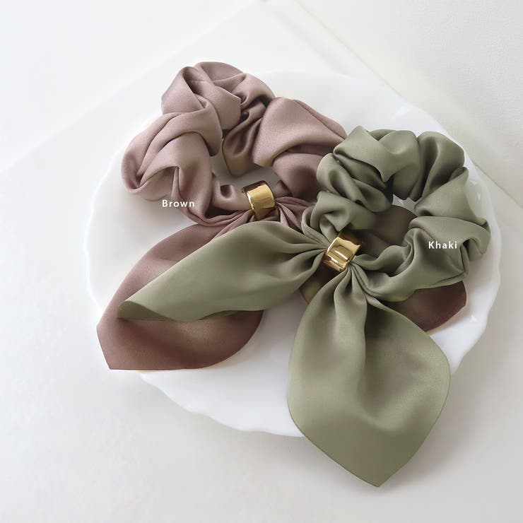 ヘアアクセサリーシュシュchouchouリボン サテン生地なめらかまとめ髪 アー… | ボディピアス専門店凛RIN | 詳細画像7 