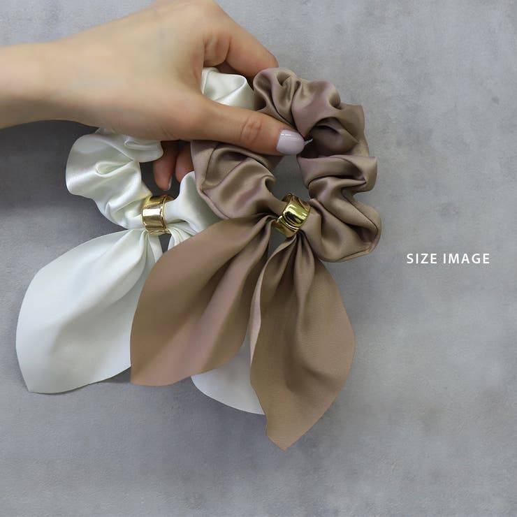 ヘアアクセサリーシュシュchouchouリボン サテン生地なめらかまとめ髪 アー… | ボディピアス専門店凛RIN | 詳細画像8 