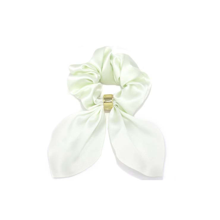 アイボリー | ヘアアクセサリーシュシュchouchouリボン サテン生地なめらかまとめ髪 アー… | ボディピアス専門店凛RIN
