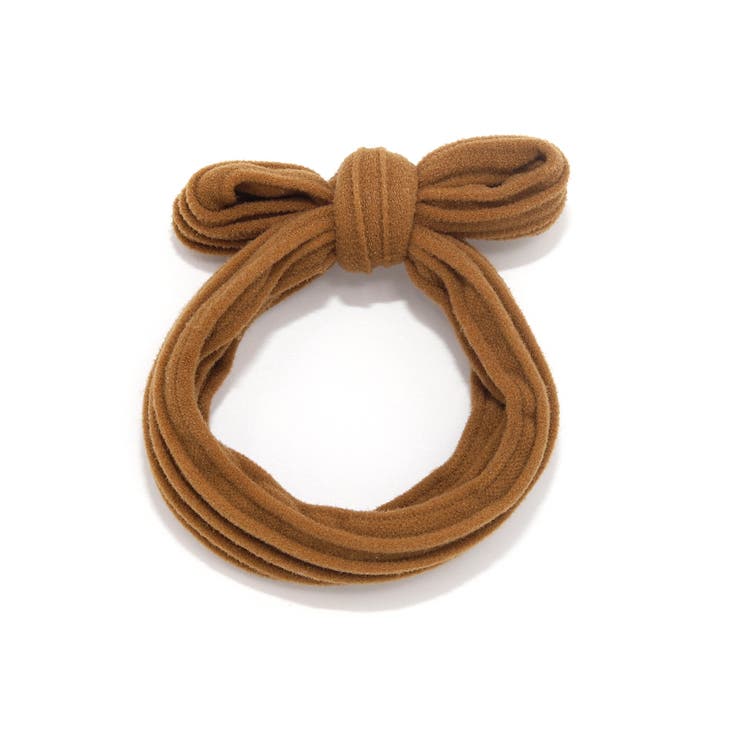 ブラウン | ヘアアクセサリー ヘアゴム伸縮 リボンカジュアルベーシックカラー | ボディピアス専門店凛RIN