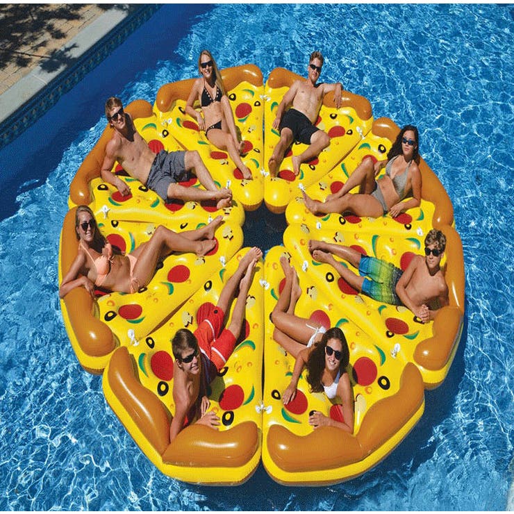 新作巨大ピザ浮き輪約180CM大きいサイズのPIZA浮き輪海プルーぷかぷかうきわセレブ大きいサイズ