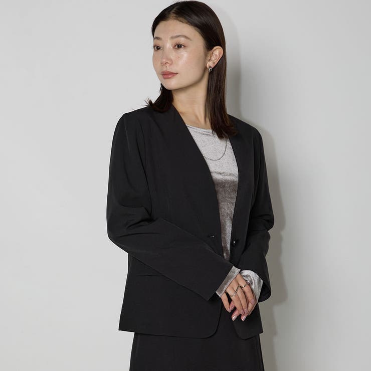 【洗える】機能性ノーカラージャケット | RIRIYANO | 詳細画像6 