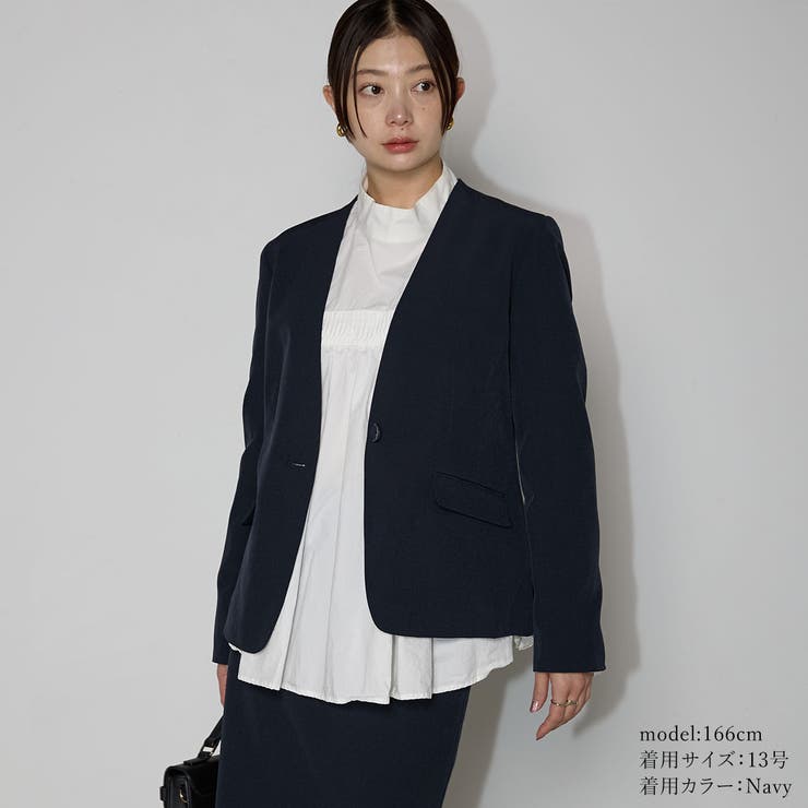 【洗える】機能性ノーカラージャケット | RIRIYANO | 詳細画像10 