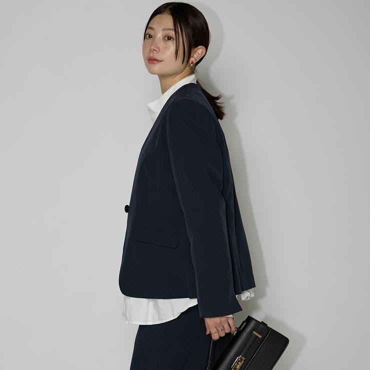 【洗える】機能性ノーカラージャケット | RIRIYANO | 詳細画像11 