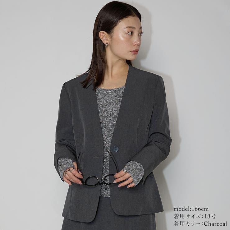 【洗える】機能性ノーカラージャケット | RIRIYANO | 詳細画像15 