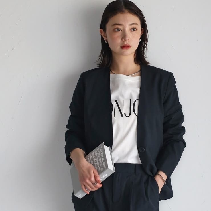 新品未使用 リリヤーノ パンツ スーツ セット 洗える ブラック セール】《洗える》2点パンツスーツセット(ノーカラージャケット