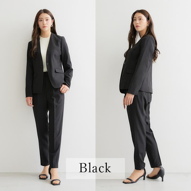 新品未使用✨ リリヤーノ パンツ スーツ セットアップ 洗える ブラック 洗える〉機能性パンツスーツセット[品番：MANW0000089