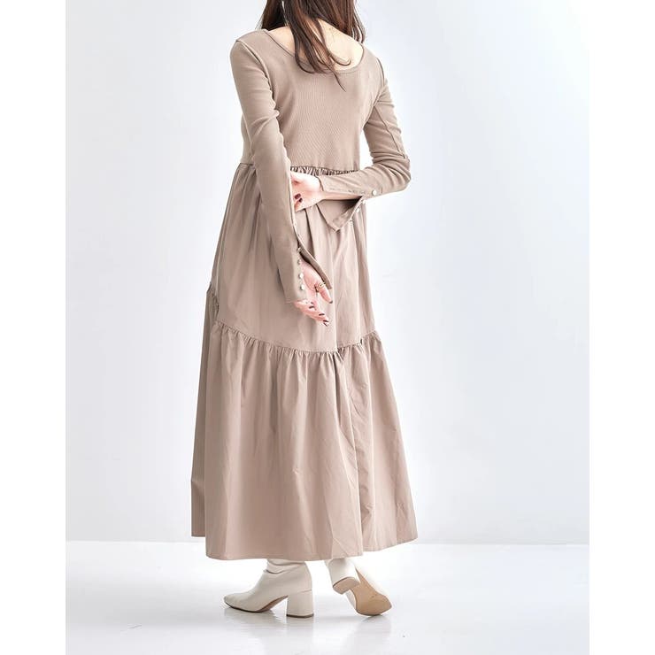 リブニット切替ワンピース[品番：MANW0000027]｜RIRIYANO（リリヤーノ 