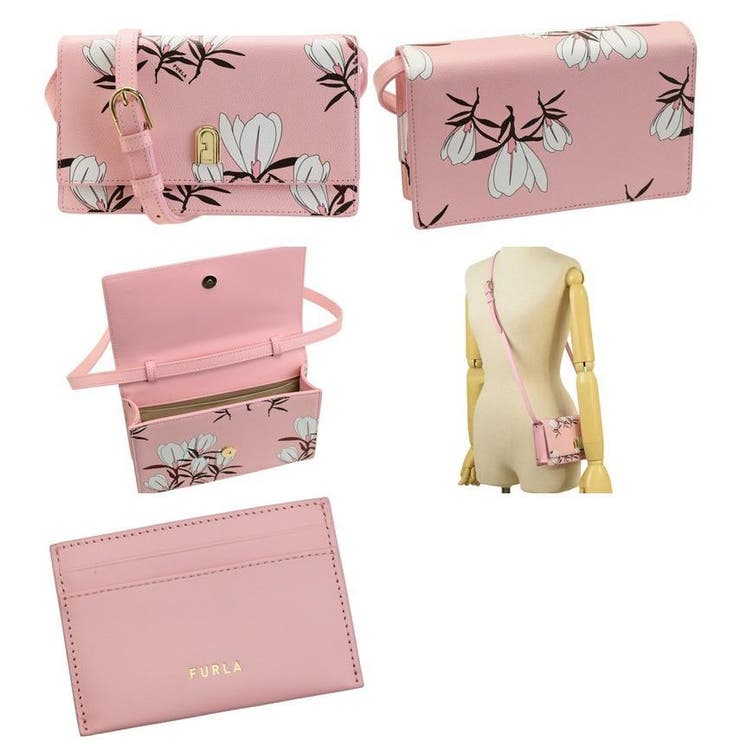 FURLA フルラ ショルダーバッグ パスケース付 フラワー[品番 