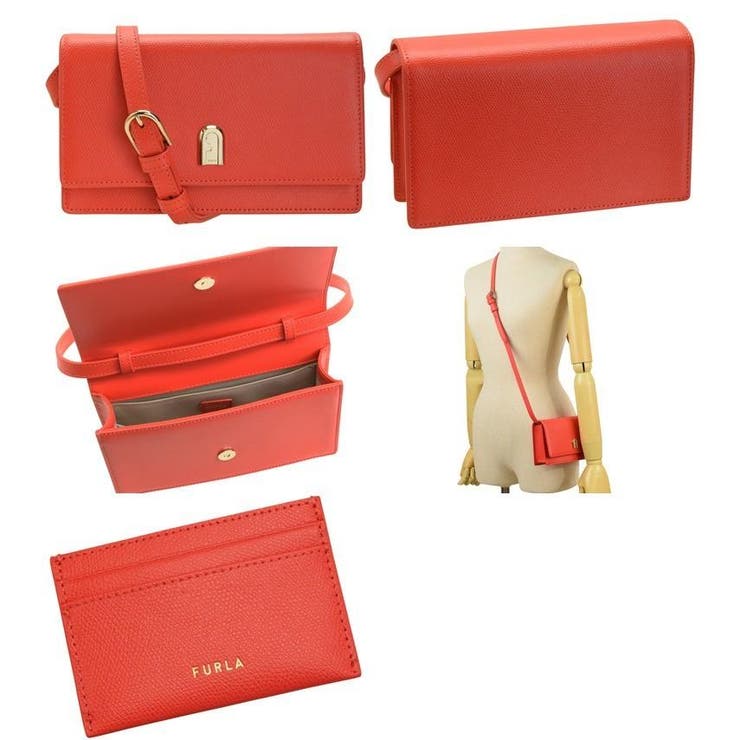 FURLA フルラ ショルダーバッグ パスケース付 フラワー[品番 