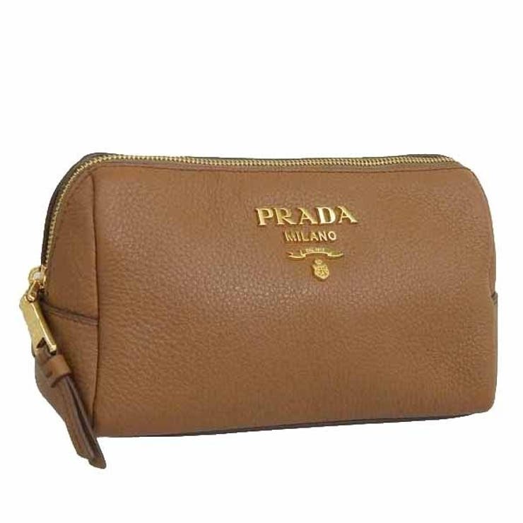 PRADA プラダ VITELLO DAINO レザー ポーチ[品番：SESB0021631 ...