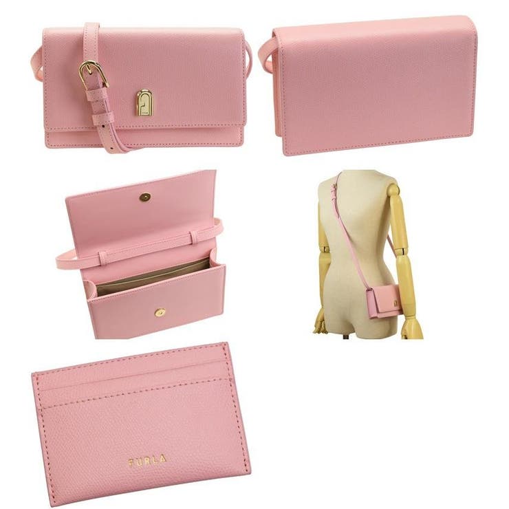 FURLA フルラ ショルダーバッグ パスケース付 フラワー[品番 