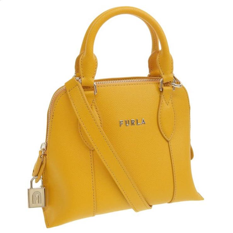 フルラ　ハンドバッグ　2way　黄　テッサ　レザー　ロゴチャーム　FURLA S FURLA フルラ バッグ レディース ショルダーバッグ トートバッグ